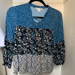 Long sleeve floral blouse